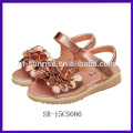 SR-15CS086 (1) Gloden Sommer Prinzessin Mädchen Sandalen Mode flach Prinzessin Mädchen Sandalen bohren Prinzessin Mädchen Sandalen